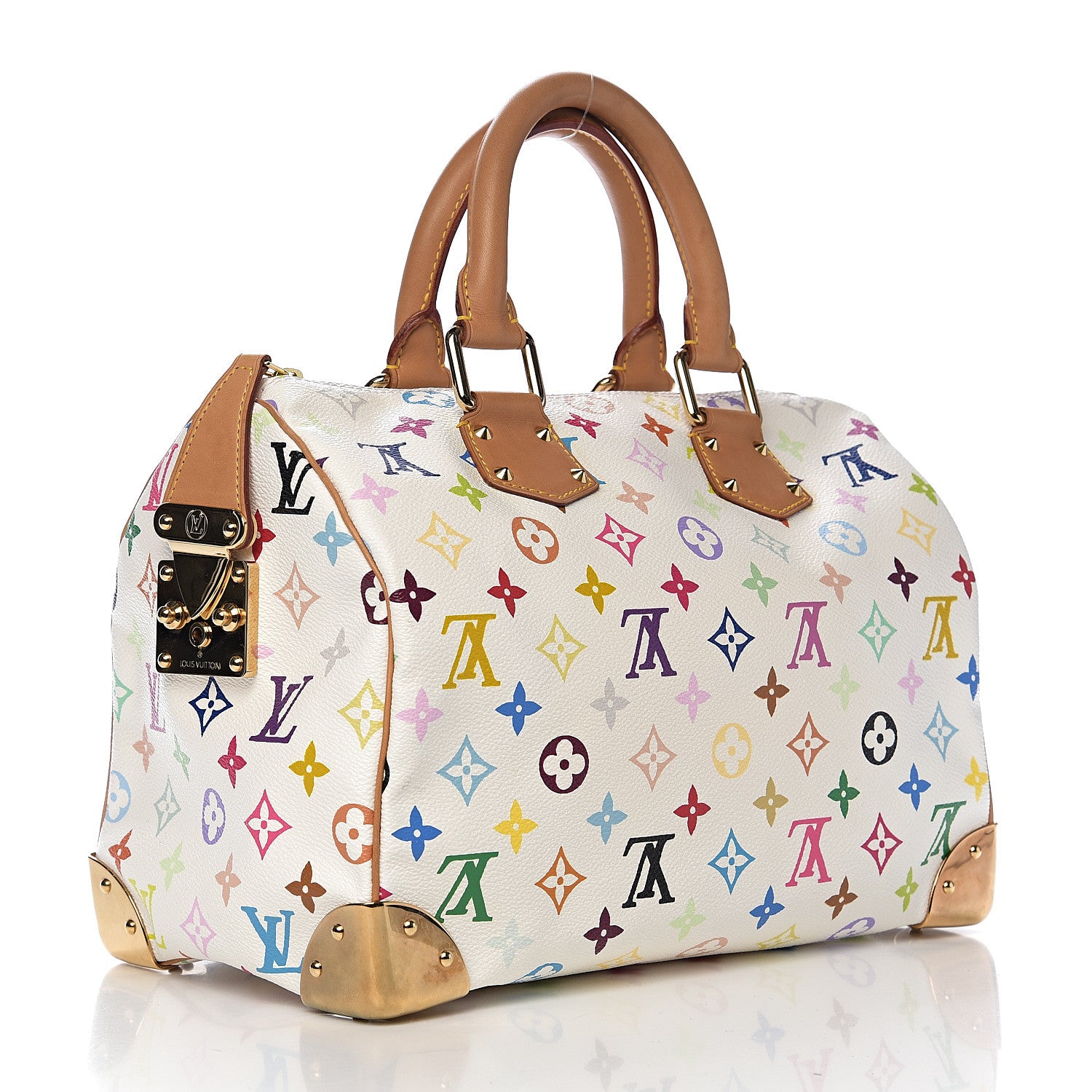 Louis Vuitton Monogram Multicolor Speedy 30 White 2 of 9