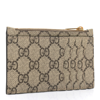 Gucci X BALENCIAGA GG Supreme Monogram Zip Card Case Beige Ebony 3 of 7