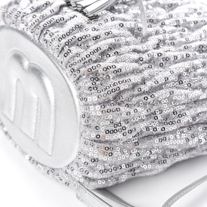 Miu Miu Paillettes Mate Bucket Bag Argento 9 of 9
