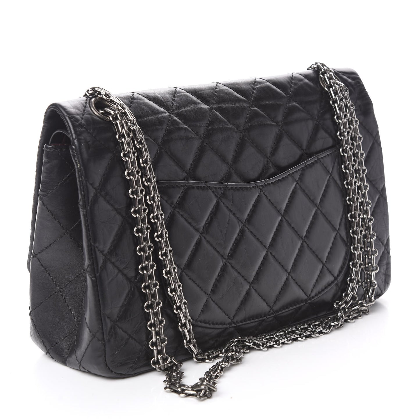 Aged Calfskin Quilted 2.55 Reissue 226 Flap Black