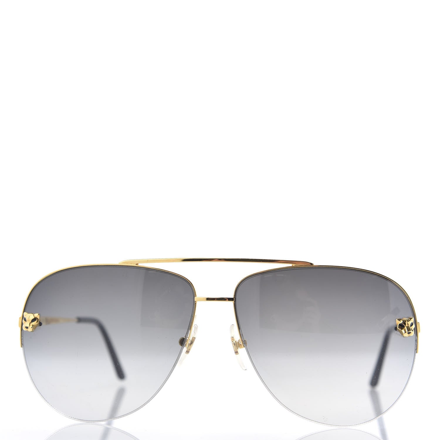 Cartier Santos de Aviator Sunglasses CT0229S Gold Black 3 of 8