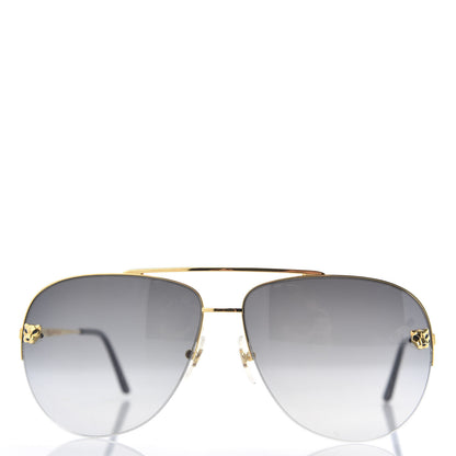 Cartier Santos de Aviator Sunglasses CT0229S Gold Black 3 of 8
