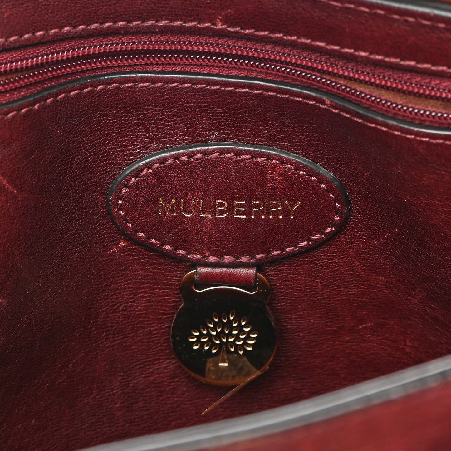 Soft Grain Calfskin Small Bayswater Oxblood