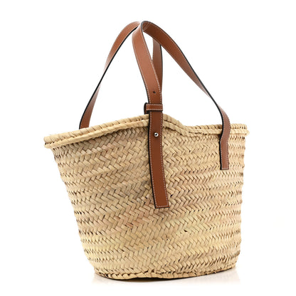 Loewe Raffia Medium Basket Tote Bag Natural Tan 3 of 9