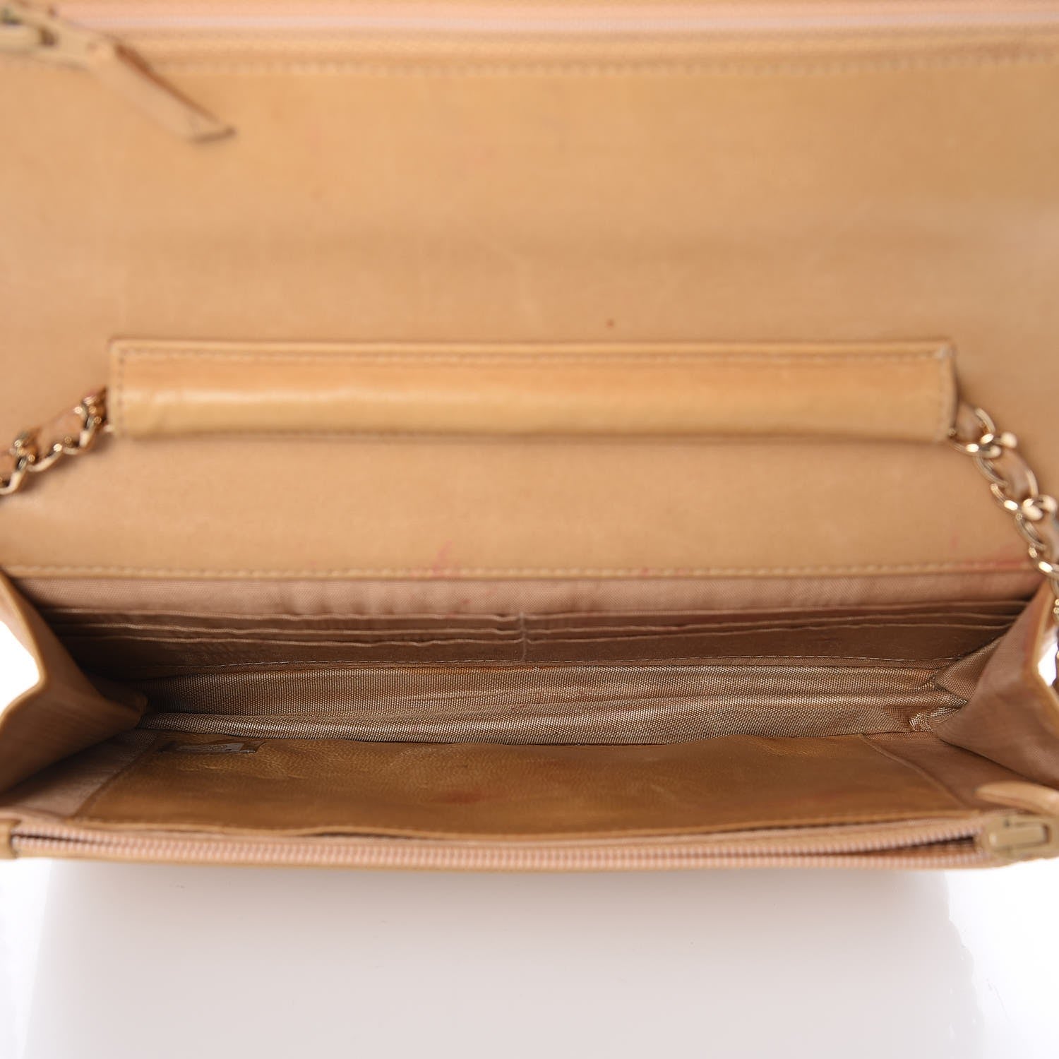 Chanel Caviar Timeless CC Wallet On Chain WOC Beige 5 of 12