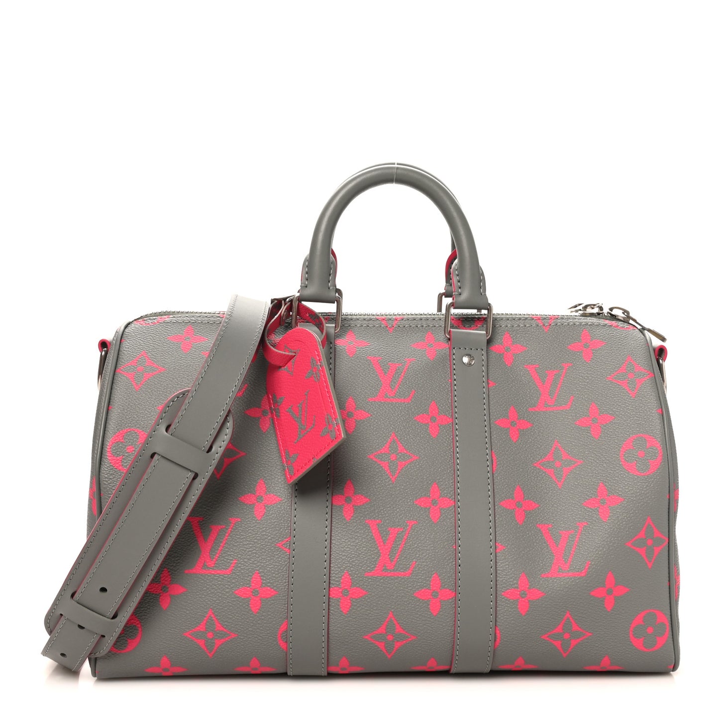 Monogram Glow Up Keepall Bandouliere 35 Grey Pink