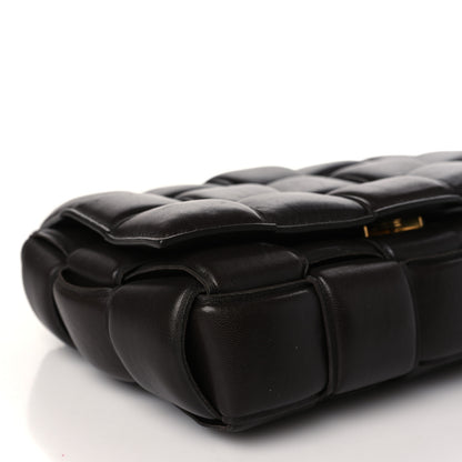 Bottega Veneta Lambskin Maxi Intreccio Padded Chain Cassette Crossbody Bag Black 8 of 12