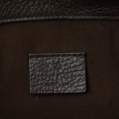 Gucci Monogram Dollar Calfskin O Drawstring Backpack Beige Ebony Testa di Moro Dark Chocolate 6 of 12