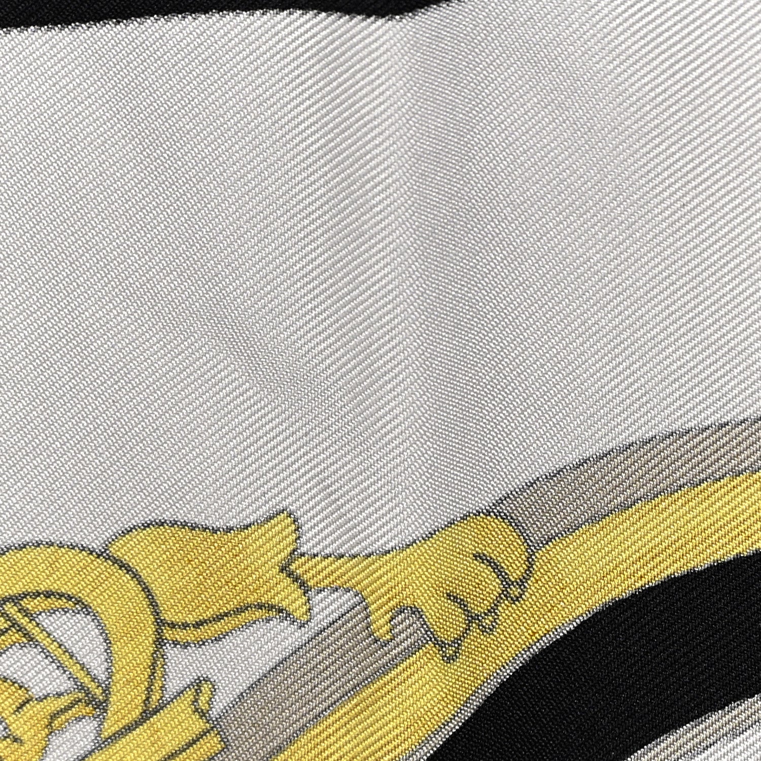 Hermes Silk En Roue Libre Scarf 90 White Black Gold 7 of 11