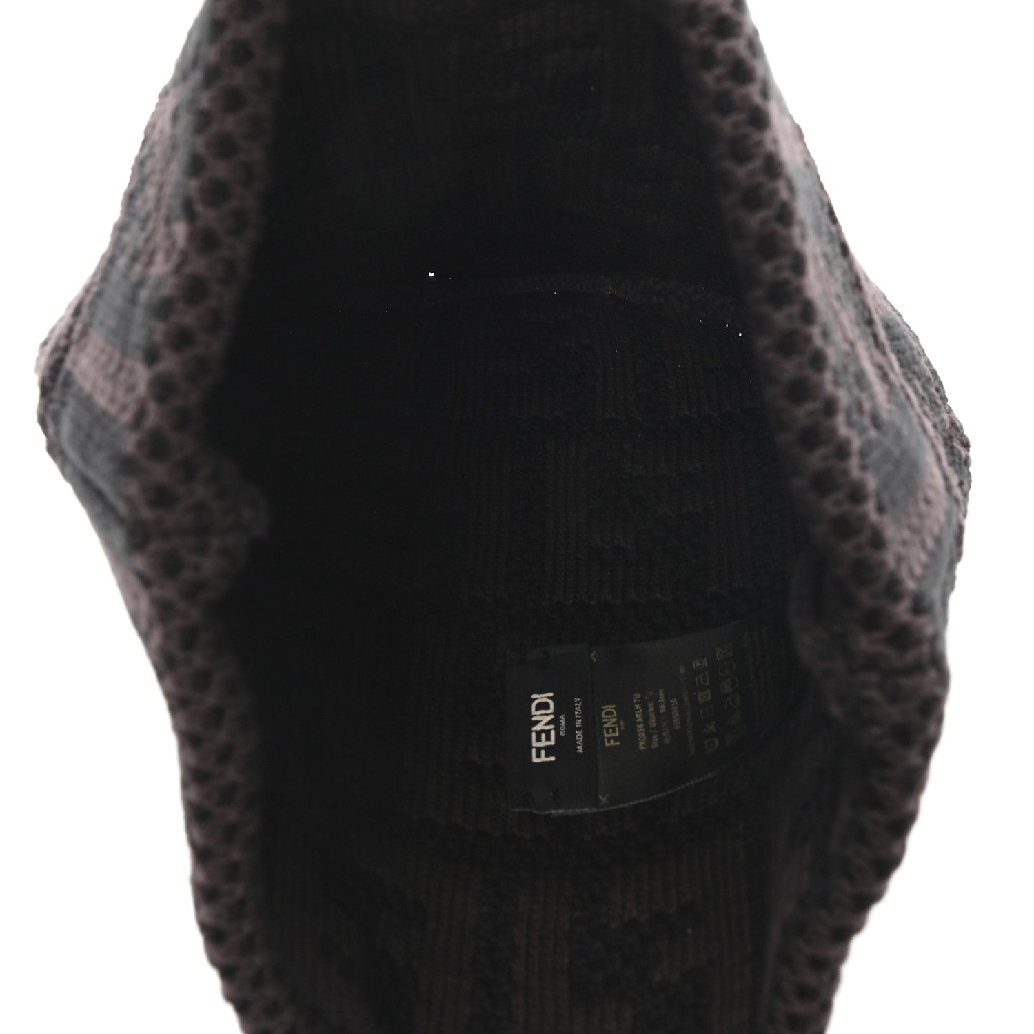 Fendi Cotton Knit Zucca Beanie Tobacco 4 of 5