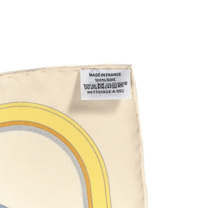 Hermes Silk Grand Apparat Forever Scarf 90 Creme Gold Multicolore 4 of 4