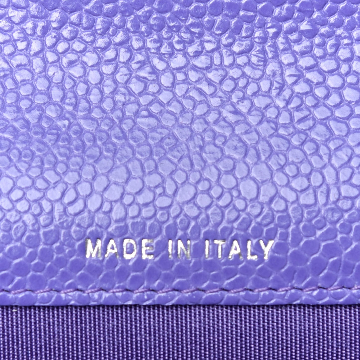 Caviar Quilted Incognito Flap Card Holder Purple