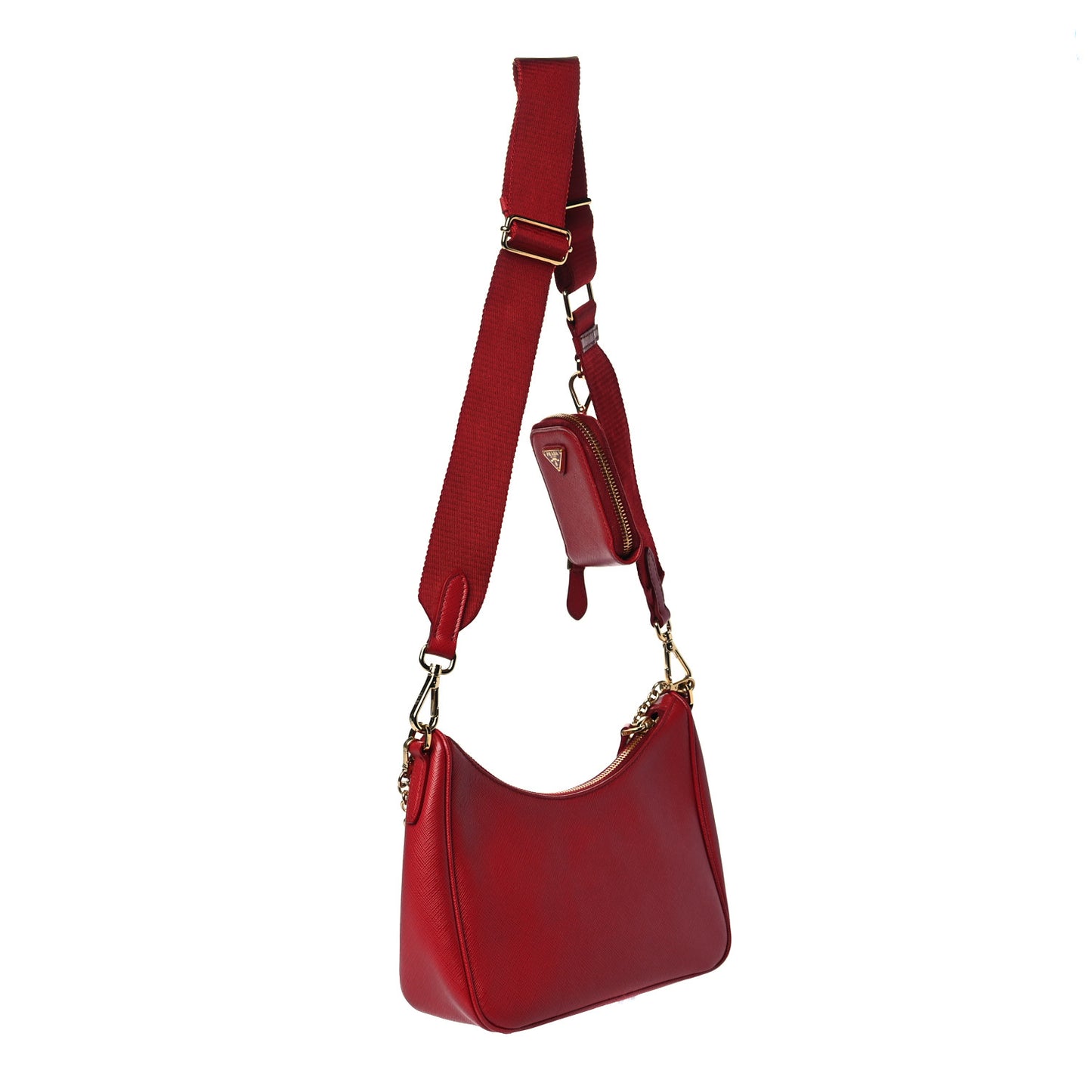 Saffiano Lux Re-Edition 2005 Shoulder Bag Fuoco