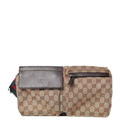 Gucci Monogram Web Belt Bag Dark Brown 1 of 8