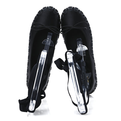 Gucci Rubber Satin Ballerina Flats 40 Black 2 of 11