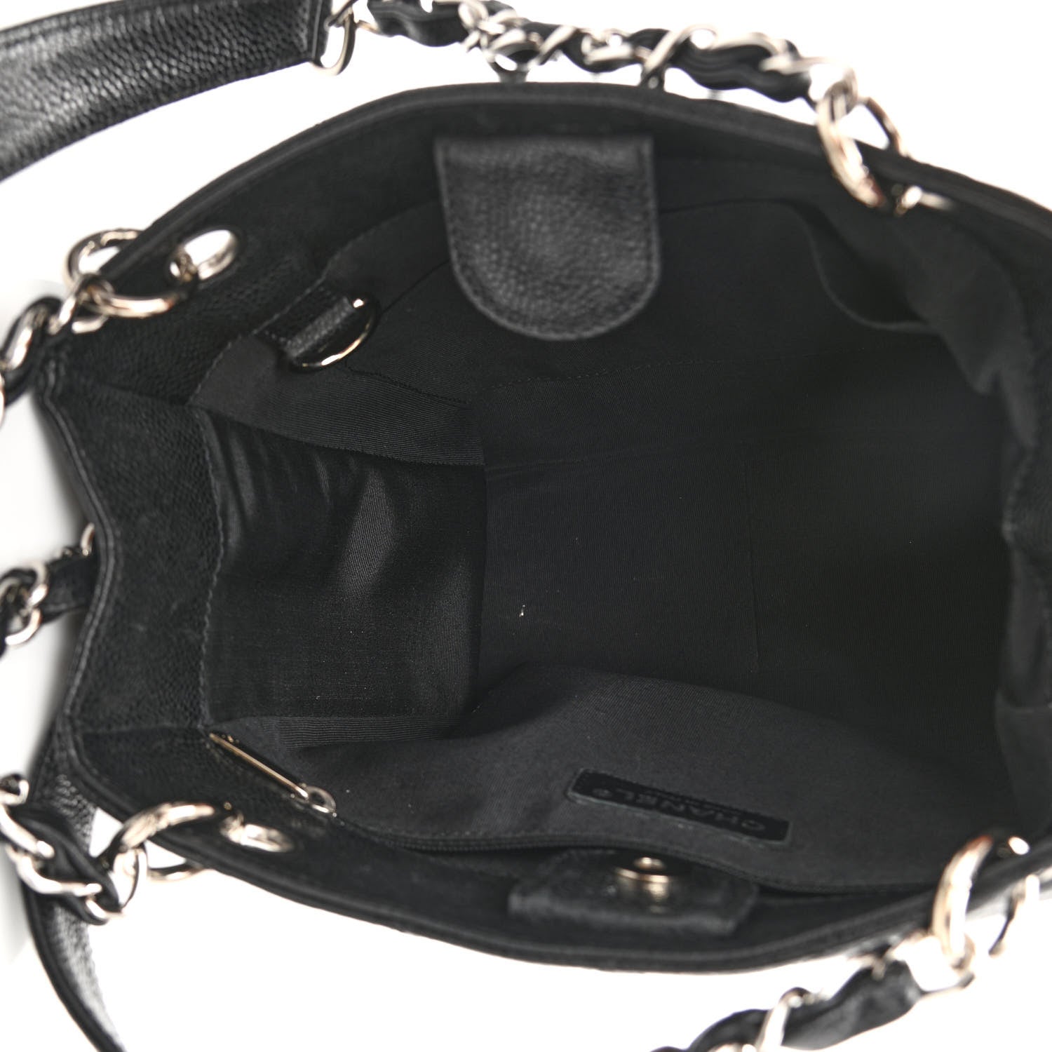 Chanel Caviar Quilted Petit Shopping Tote PST Black 5 of 12