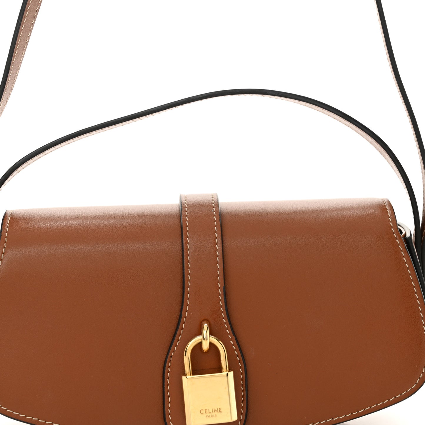 Smooth Calfskin Tabou Clutch On Strap Tan