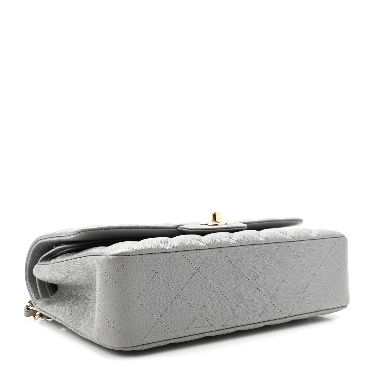 Chanel Caviar Quilted Medium Double Flap Grey 4 of 10