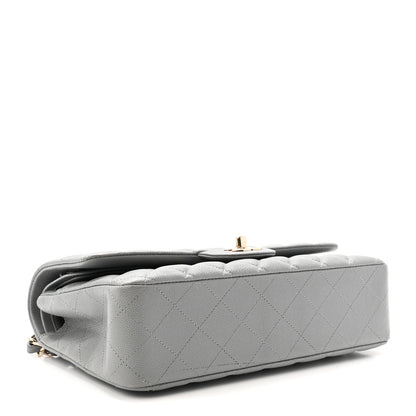 Chanel Caviar Quilted Medium Double Flap Grey 4 of 10