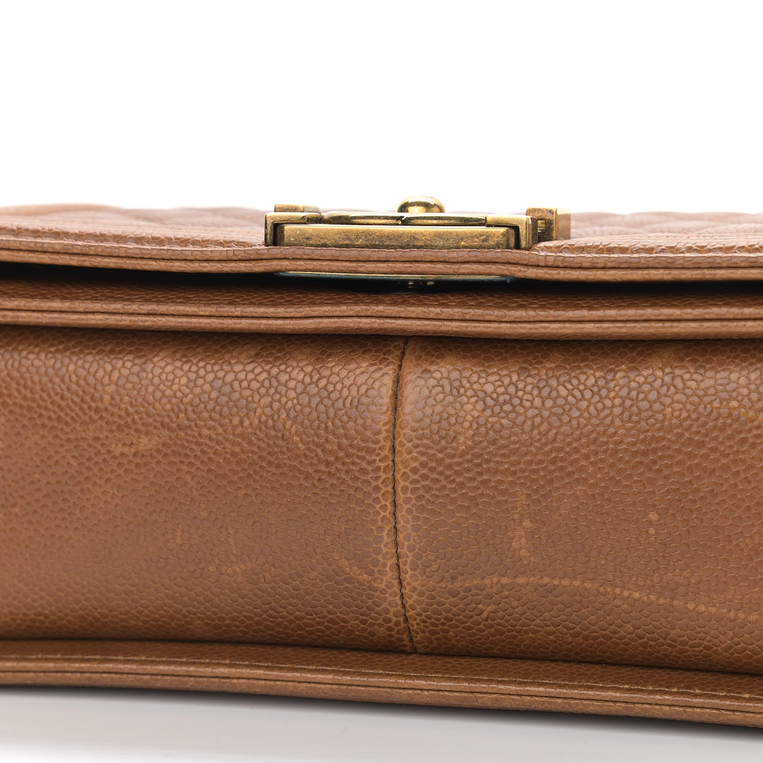 Chanel Caviar Quilted Medium Boy Flap Light Brown 12 of 12
