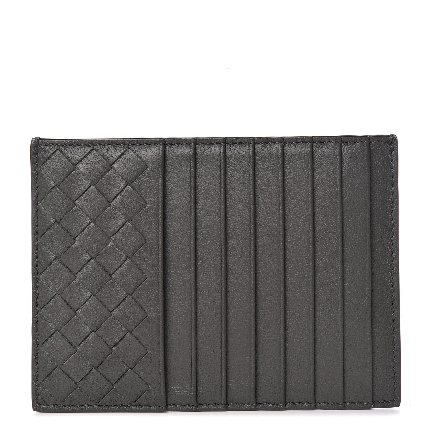 Bottega Veneta Nappa Intrecciato Card Case Light Graphite 1 of 8