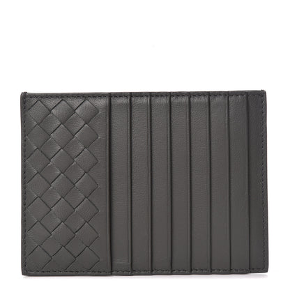 Bottega Veneta Nappa Intrecciato Card Case Light Graphite 1 of 8