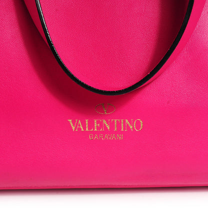 Valentino Garavani Nappa Medium Rockstud Soft Tote Pop Fuxia 5 of 8