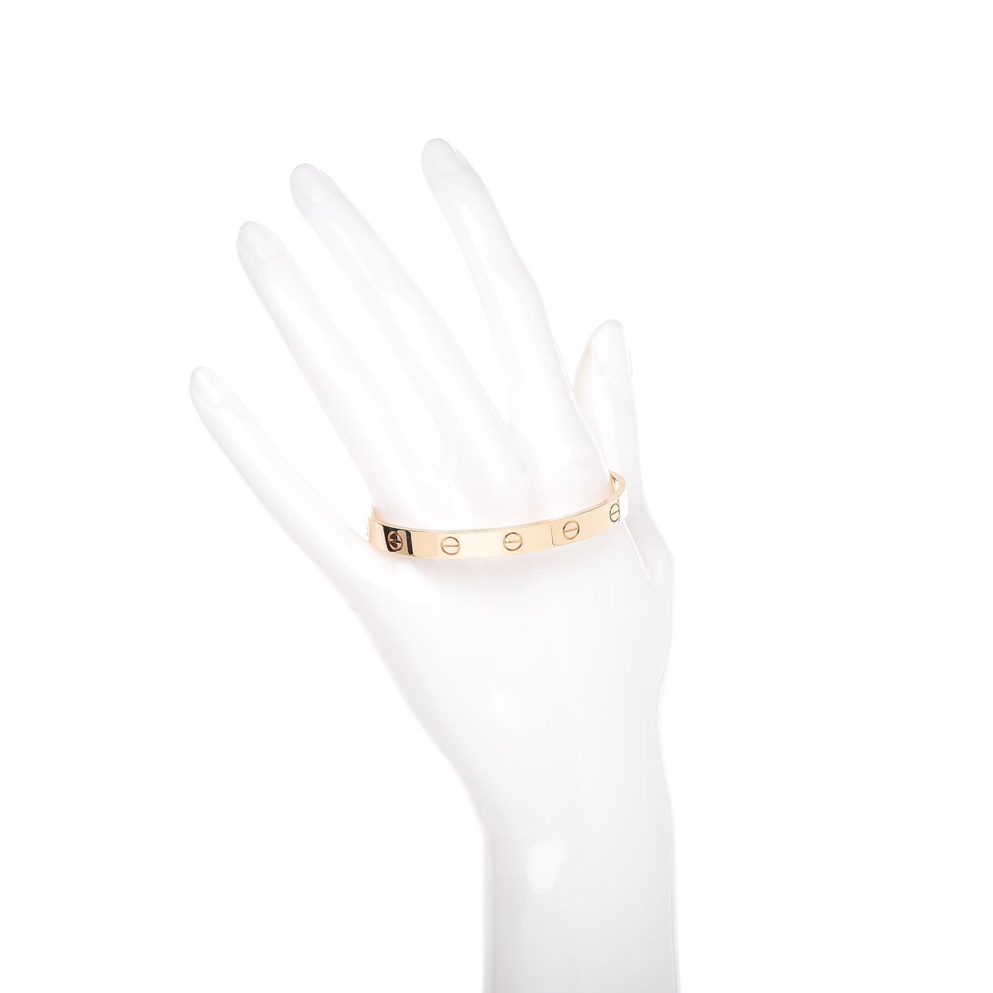 18K Yellow Gold LOVE Cuff Bracelet 17