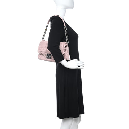 Christian Dior Lambskin Cannage Ruffle New Lock Flap Pink 2 of 12
