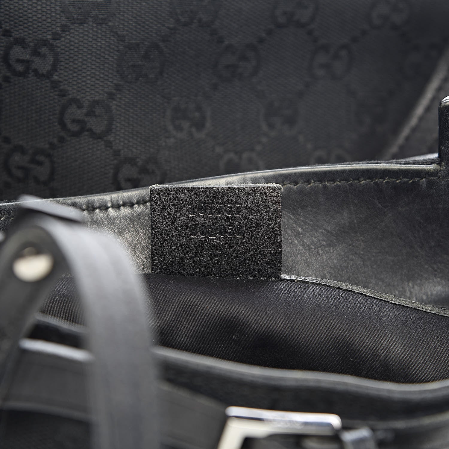 Gucci Monogram Small Bucket Tote Black 7 of 23
