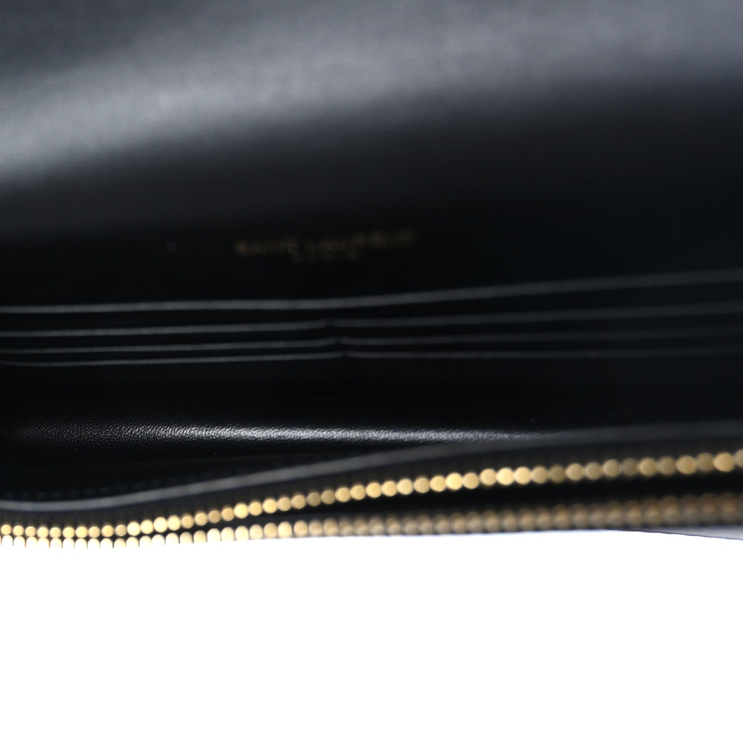 Saint Laurent Satin Monogram Kate Tassel Chain Wallet Black 6 of 8