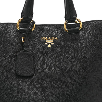 Prada Vitello Daino Tote Black 8 of 10