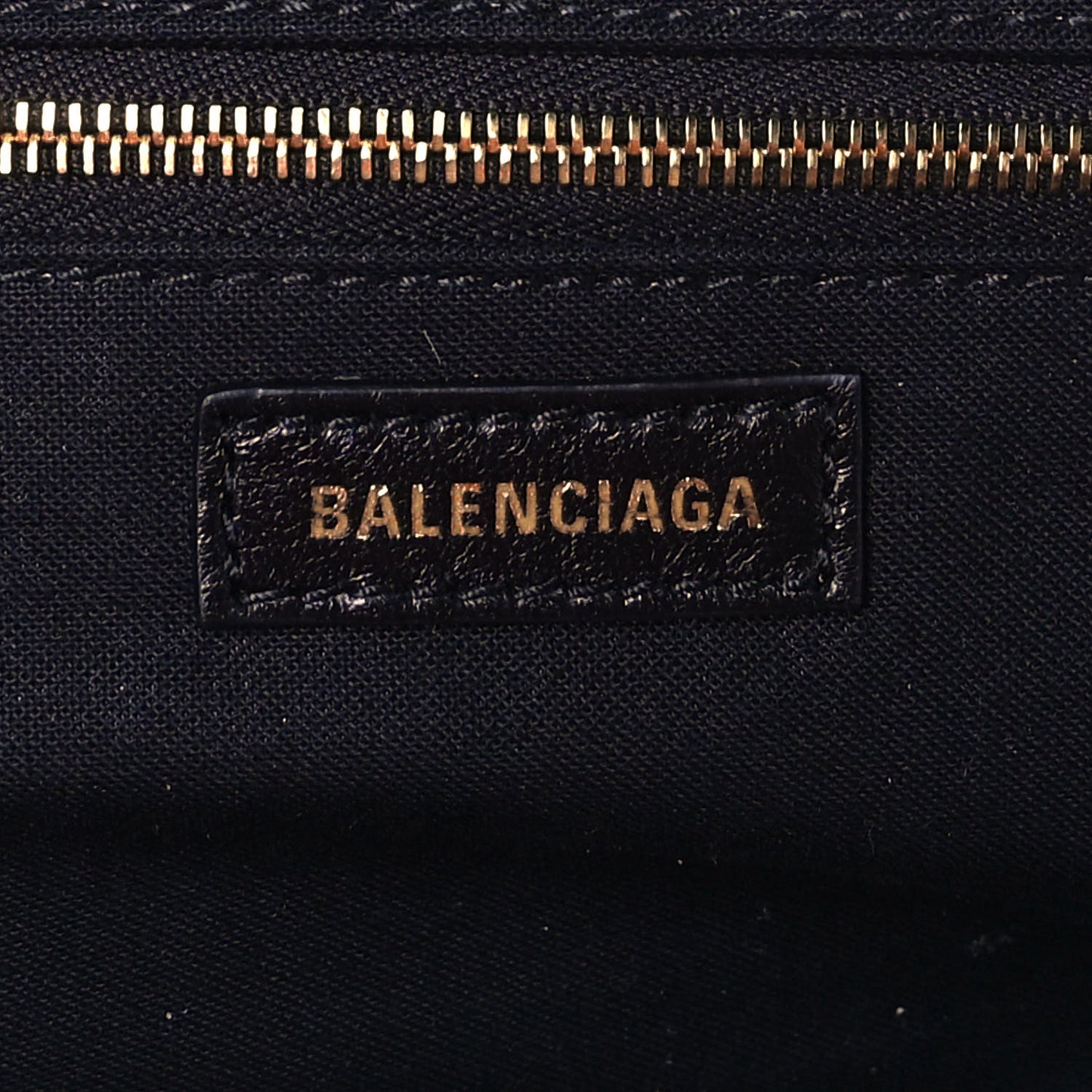 Grained Calfskin Logo Cloud Clutch XS Black