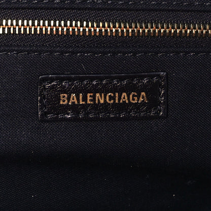 Balenciaga Grained Calfskin Logo Cloud Clutch XS Black 6 of 10