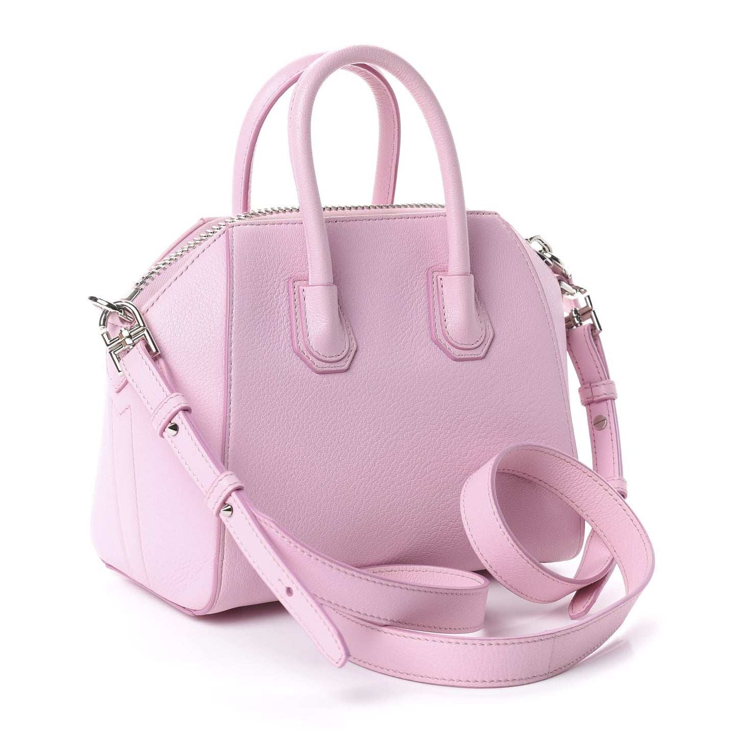 Sugar Goatskin Mini Antigona Bright Pink