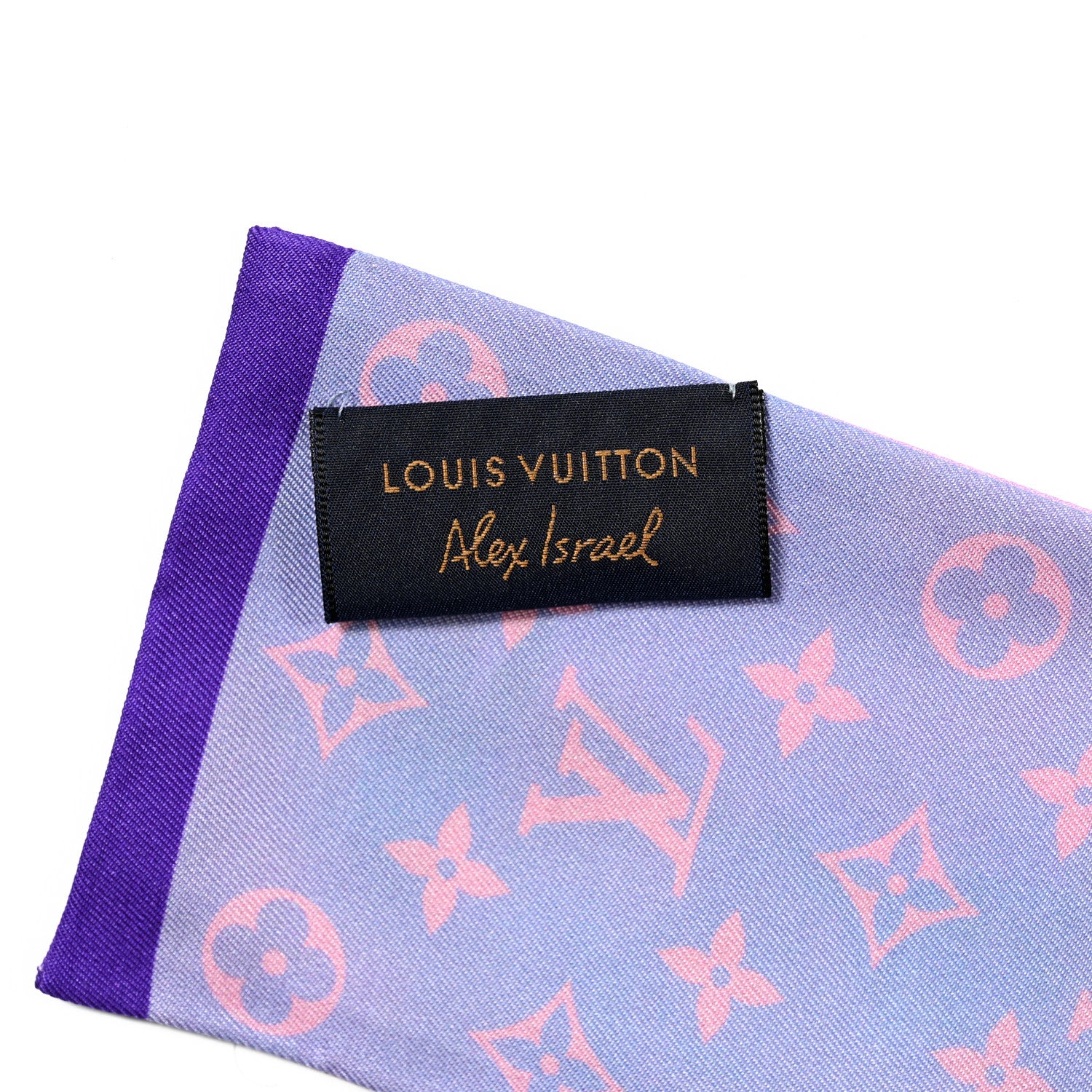 Louis Vuitton Silk Monogram Desperado Bandeau Blue 2 of 4
