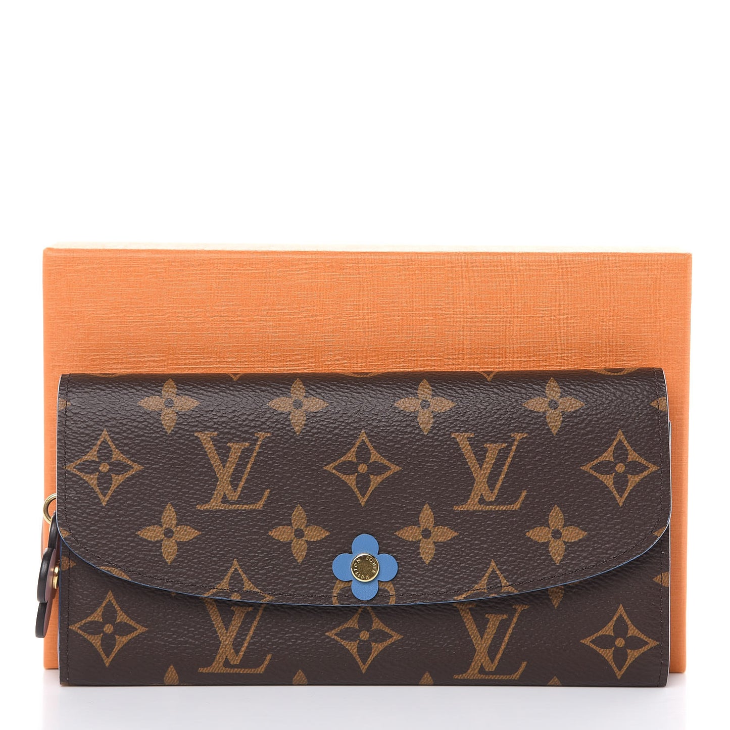 Monogram Bloom Flower Emilie Wallet Blue Jean