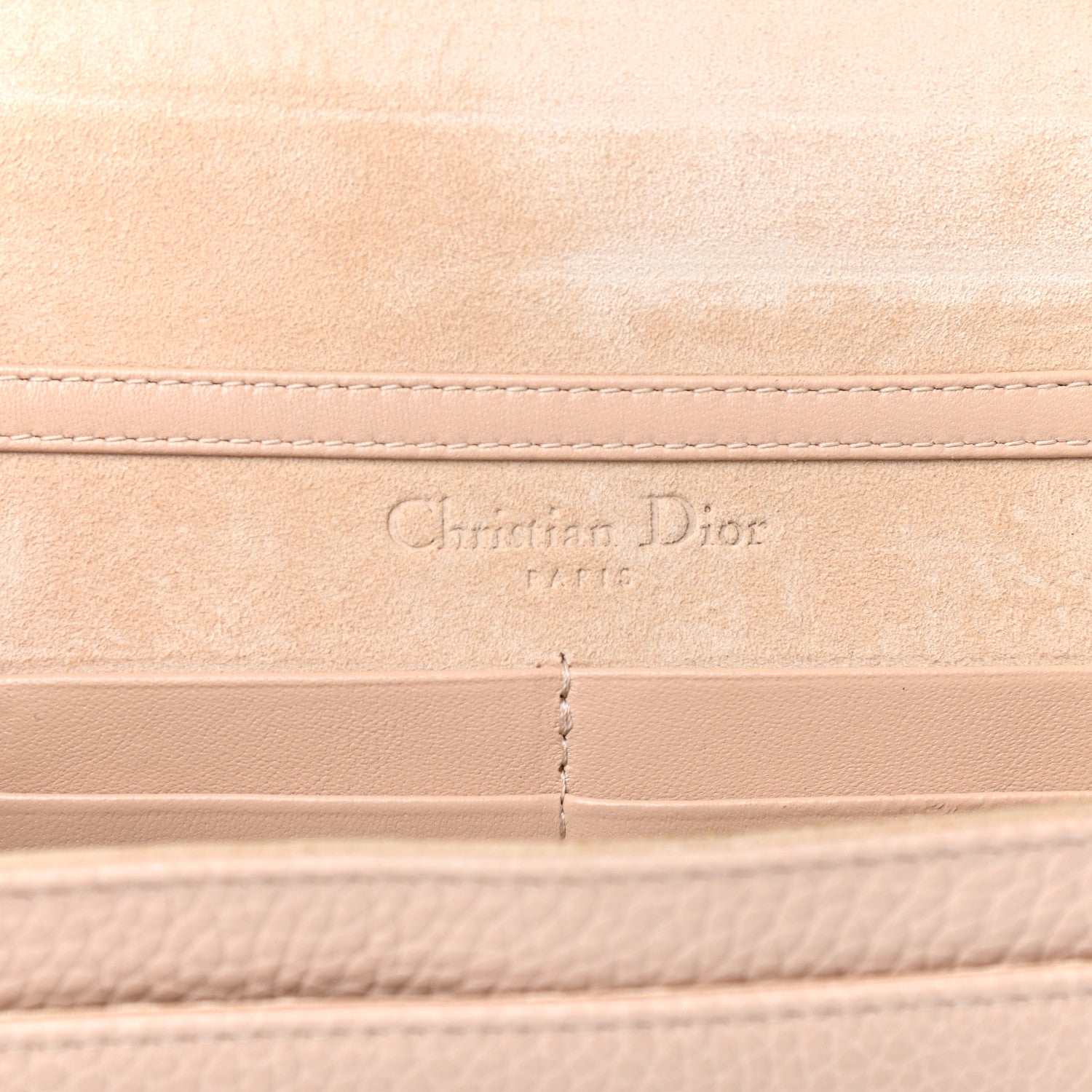 Christian Dior Grained Calfskin Diorama Wallet on Chain Pouch Nude 6 of 10