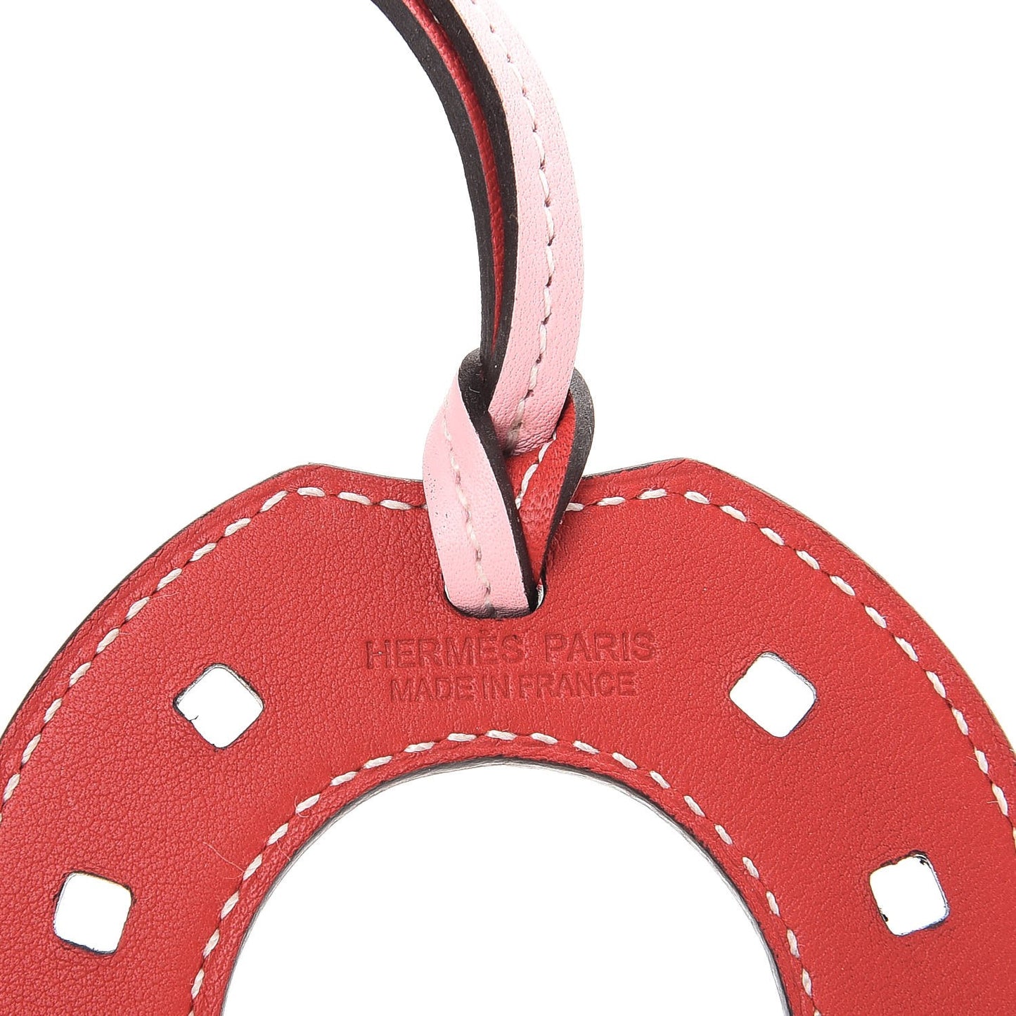 Swift Paddock Horseshoe Bag Charm Rose Sakura Vermillion