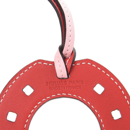 Hermes Swift Paddock Horseshoe Bag Charm Rose Sakura Vermillion 3 of 3