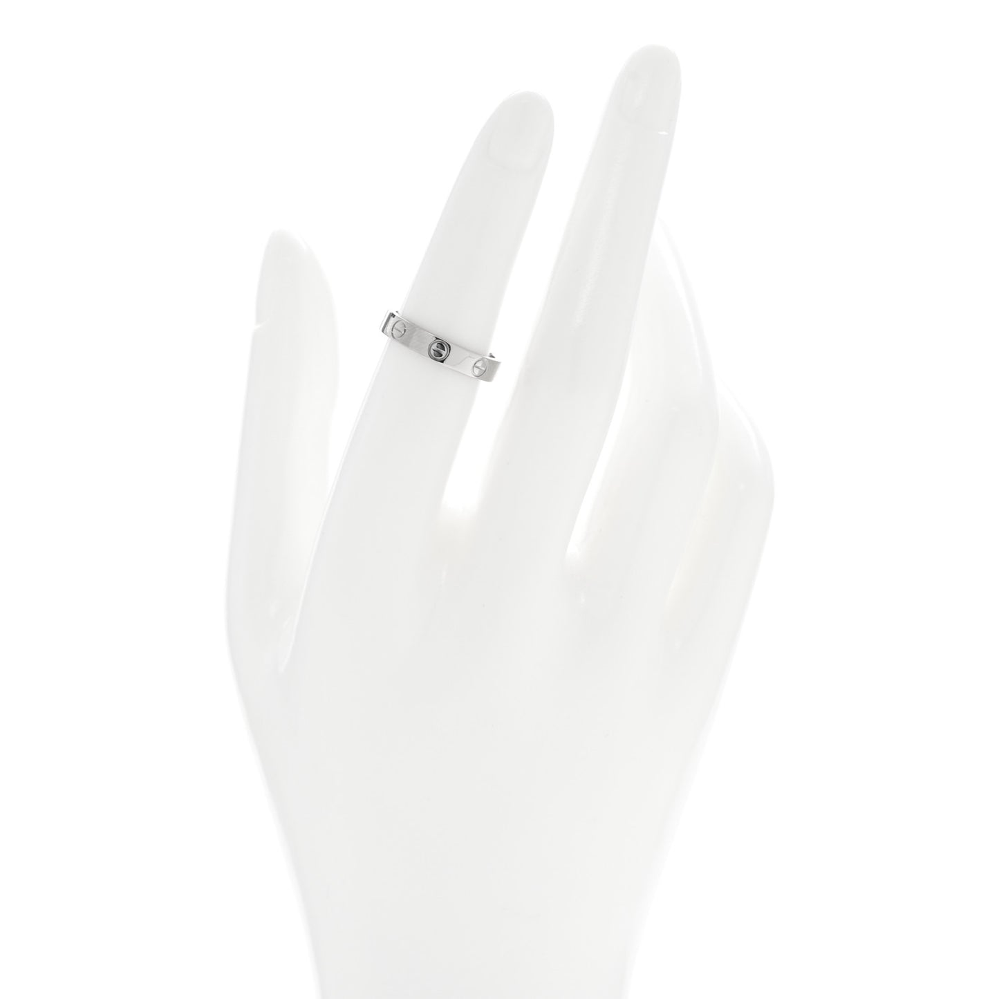 18K White Gold 3.5mm LOVE Wedding Band Ring 51 5.75