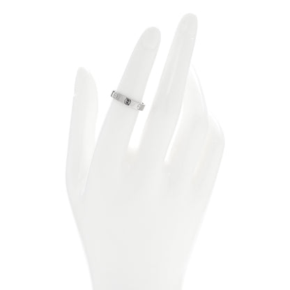 Cartier 18K White Gold 3.5mm LOVE Wedding Band Ring 51 5.75 2 of 4