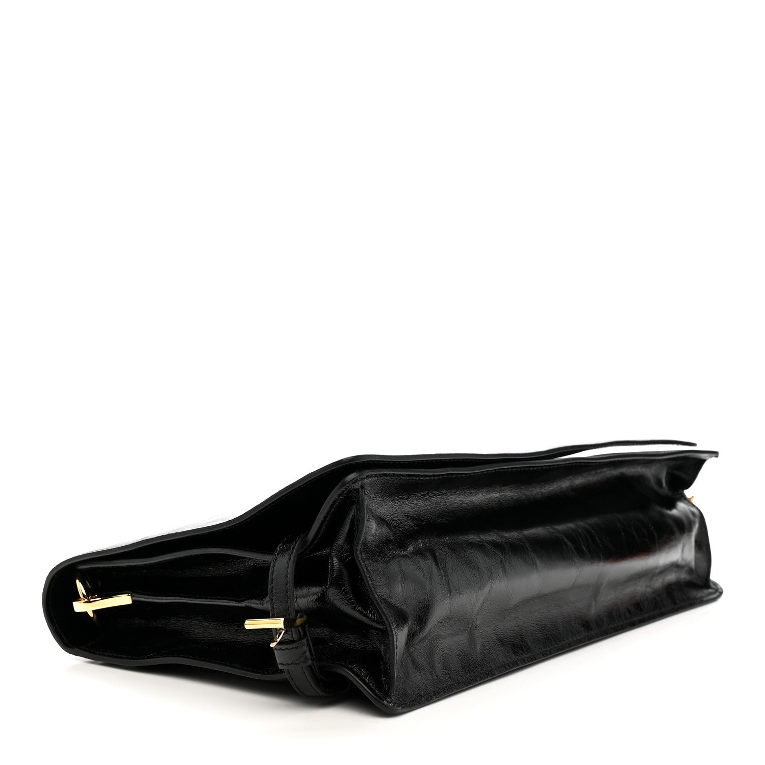 Prada Soft Lux Calfskin Triangle Medium Shoulder Bag Black 4 of 11