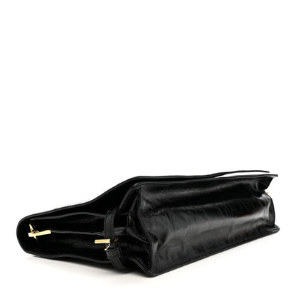 Prada Soft Lux Calfskin Triangle Medium Shoulder Bag Black 4 of 11