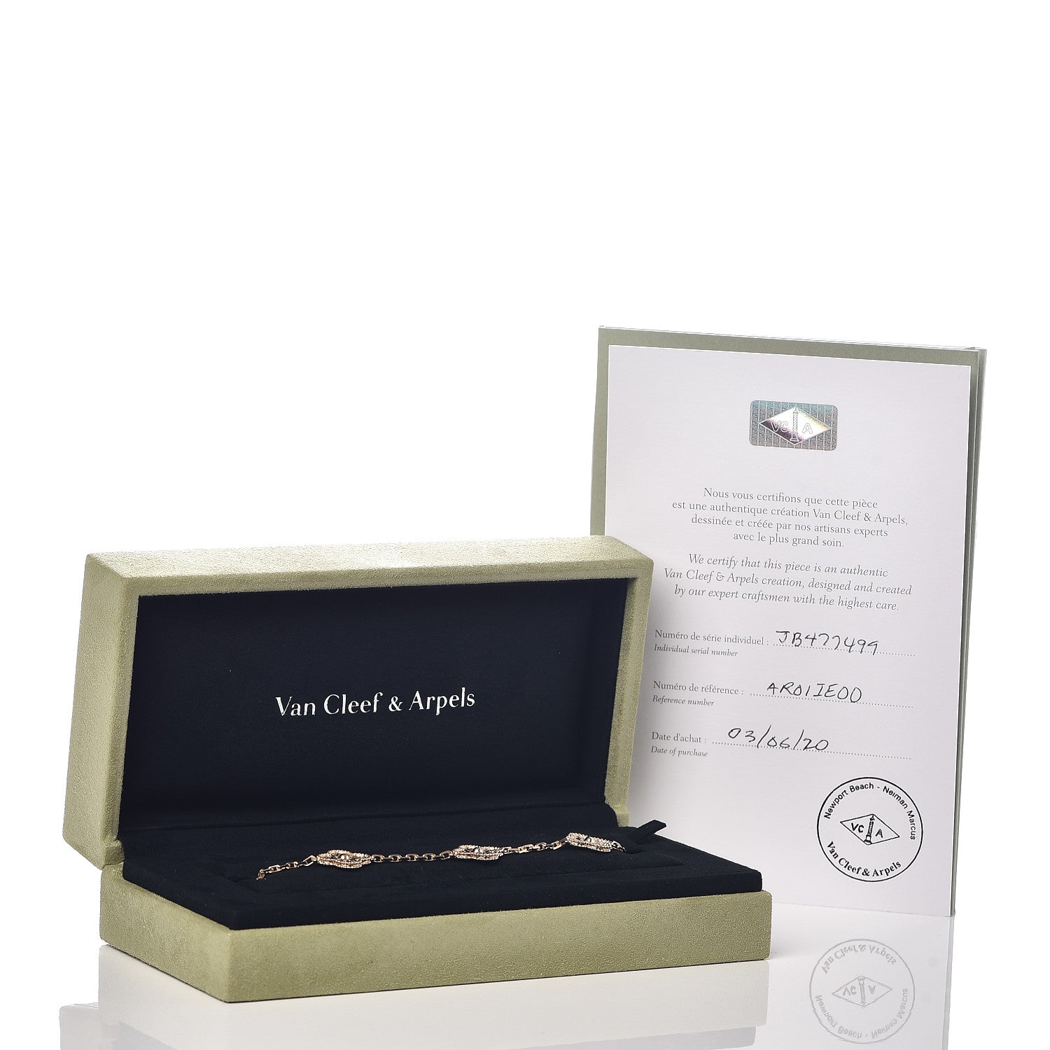 Van Cleef & Arpels 18K Yellow Gold 5 Motifs Vintage Alhambra Bracelet 5 of 5