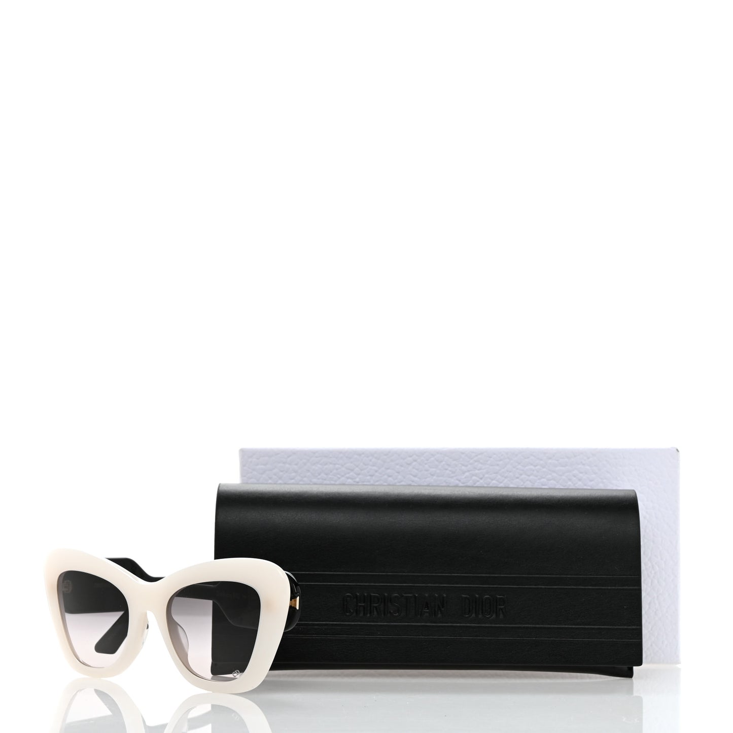 Acetate Diorbobby B1U Sunglasses White Black