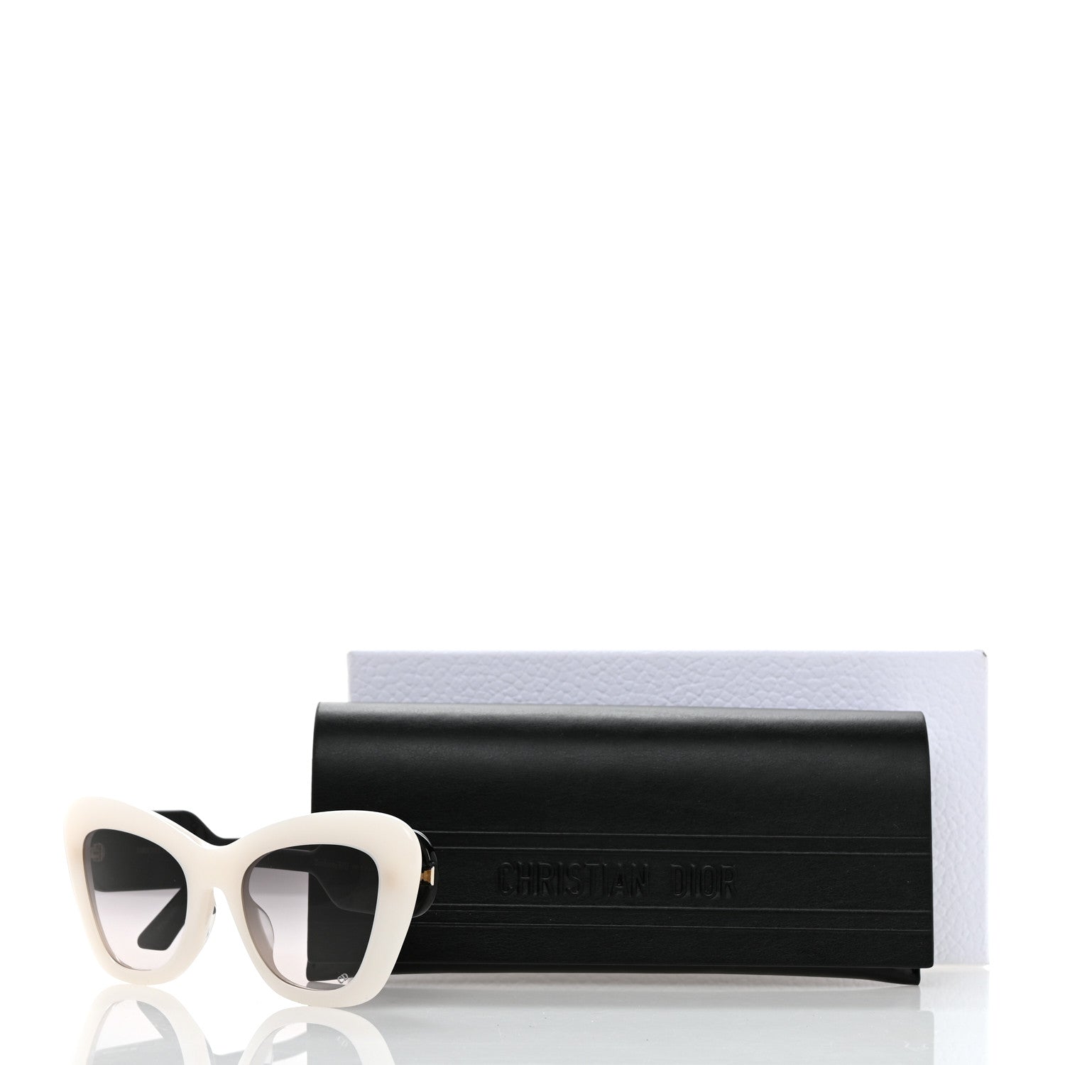 Christian Dior Acetate Diorbobby B1U Sunglasses White Black 9 of 9