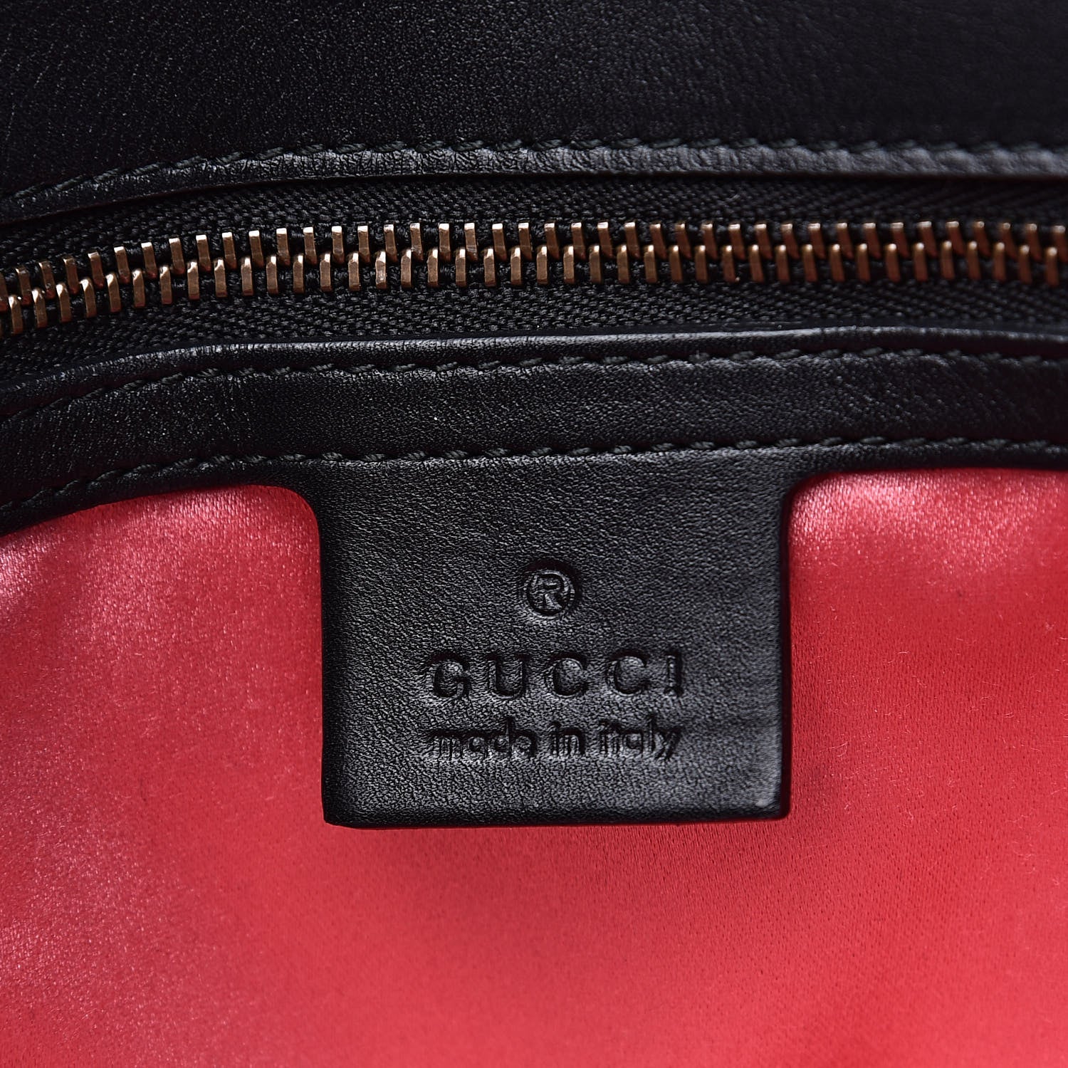 Gucci Calfskin Matelasse Small GG Marmont Shoulder Bag Black White 6 of 15