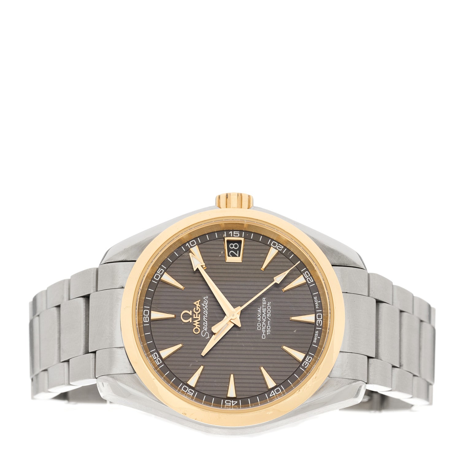 Omega Stainless Steel 18K Yellow Gold 38mm Seamaster Aqua Terra Automatic Watch Grey 231.20.39.21.06.004 2 of 5