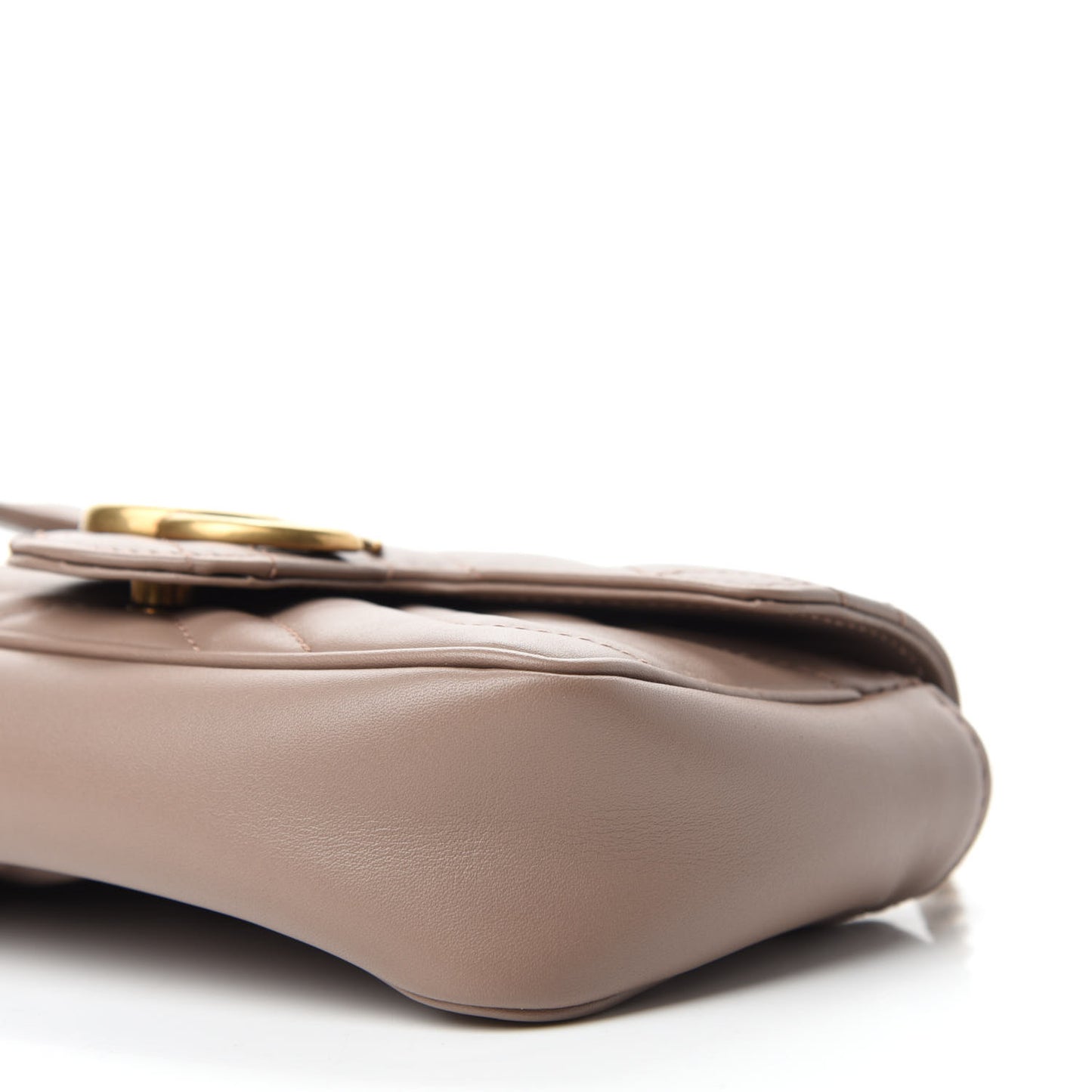 Calfskin Matelasse Super Mini GG Marmont Shoulder Bag Porcelain Rose